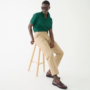 Garment-dyed Cotten-linen chino suit pant